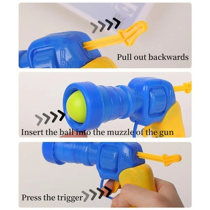 Cat Toy Ball Launcher Gun, Plush Ball Shooting Gun Color Random