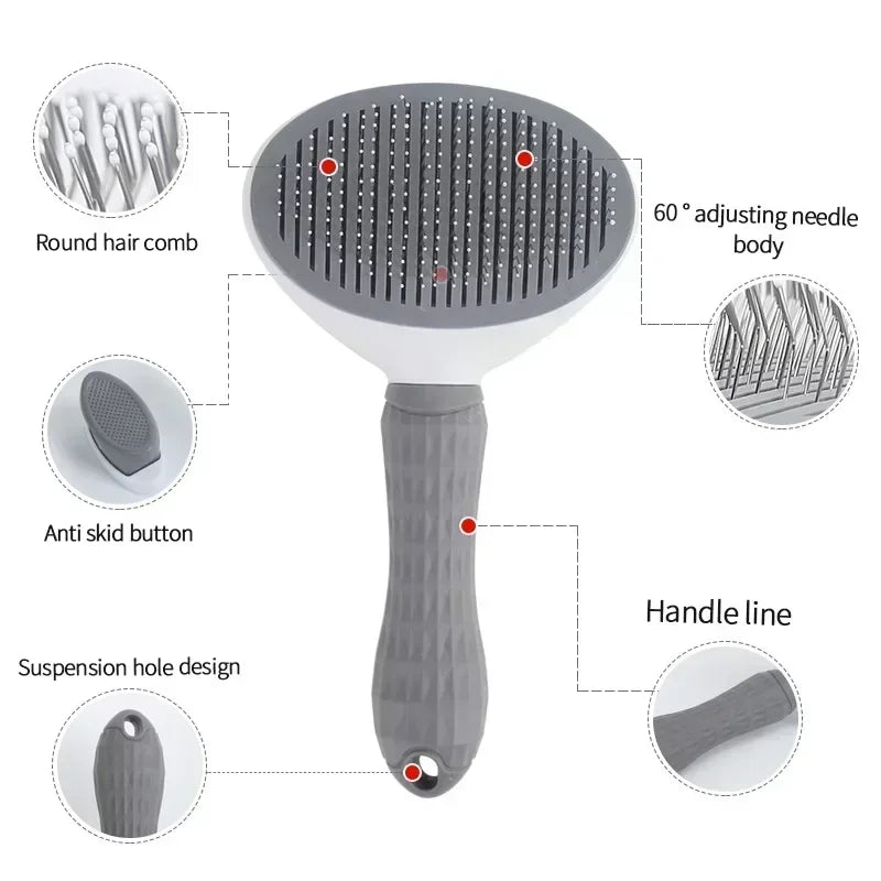 Pet Grooming Brush Tool, Self Cleaning Slicker Brushes for Dogs Cats