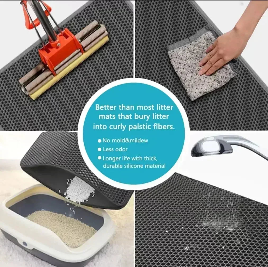 Cat Litter Mat Double Layer Waterproof Non-slip