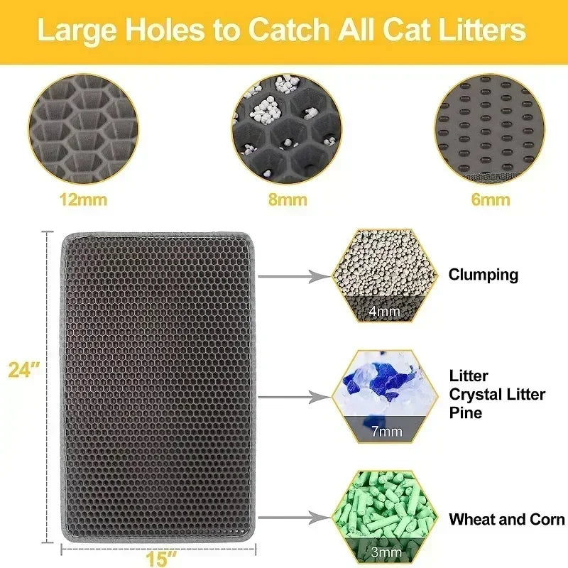 Cat Litter Mat Double Layer Waterproof Non-slip